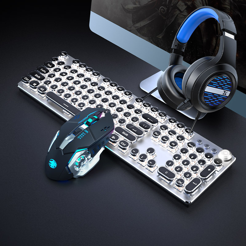 Mechanical Switch Punk Gaming Keyboard Mouse 02