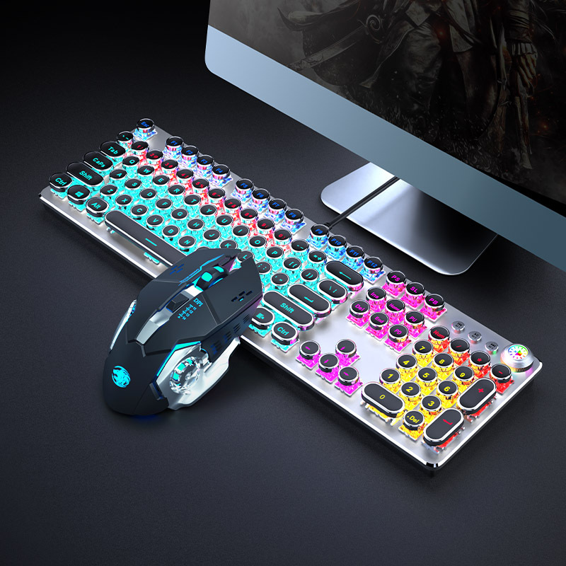 Mechanical Switch Punk Gaming Keyboard Mouse 02