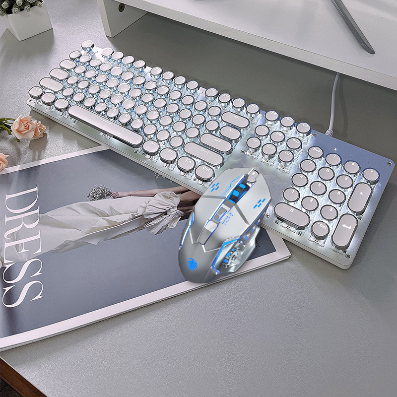 Mechanical Switch Punk Gaming Keyboard Mouse 02