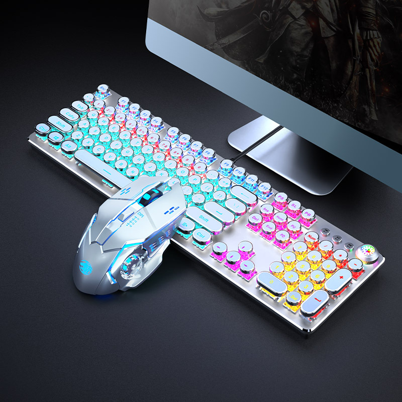 Mechanical Switch Punk Gaming Keyboard Mouse 02