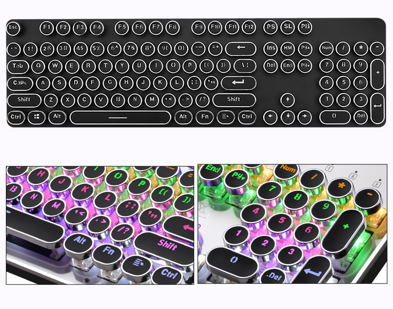 Mechanical Switch Punk Gaming Keyboard Mouse 02