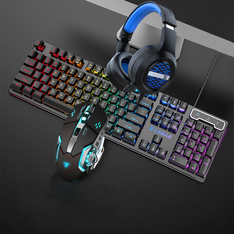 Wired Gaming Keyboard Mouse Headset Office Dedicated 03