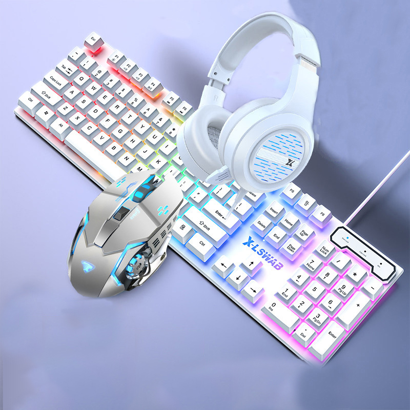 Wired Gaming Keyboard Mouse Headset Office Dedicated 03