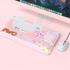 Cute cherry blossom pink mechanical keyboard 46