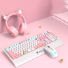 Cute cherry blossom pink mechanical keyboard 46