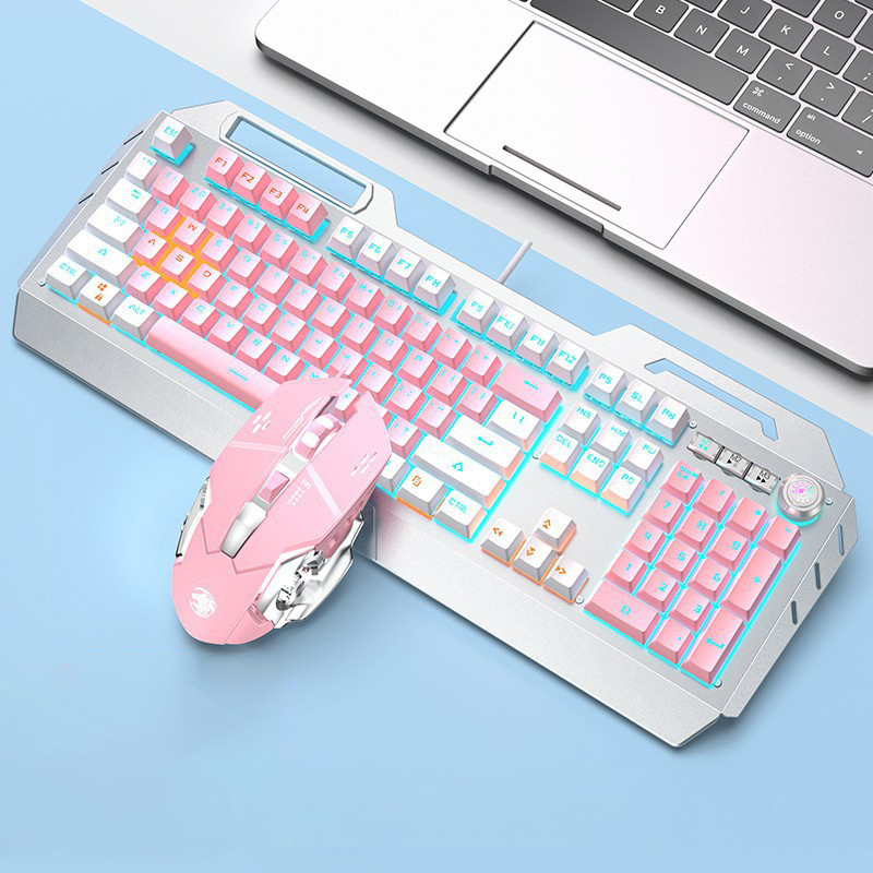 Forwarder Mechanical Keyboard Girls Pink Keyboard 56