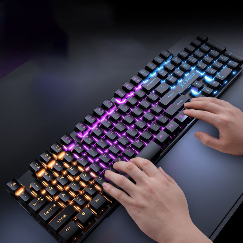 Illuminated mouse and keyboard headset game universal 17