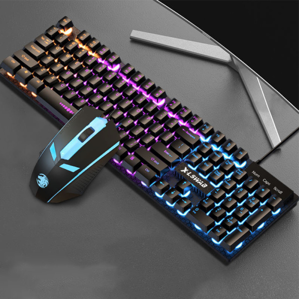 Illuminated mouse and keyboard headset game universal 17