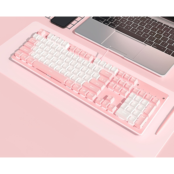 Mechanical keyboard pink girl game green switch high value 30