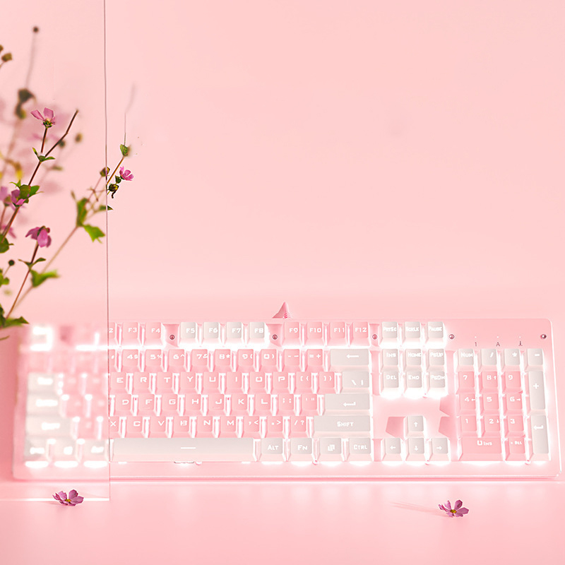 Mechanical keyboard pink girl game green switch high value 30