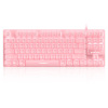 Mechanical touch pink keyboard gaming game 87 keys 32