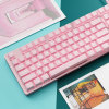 Pink Mechanical Keyboard Mouse Green Black Axis Keyboard 36