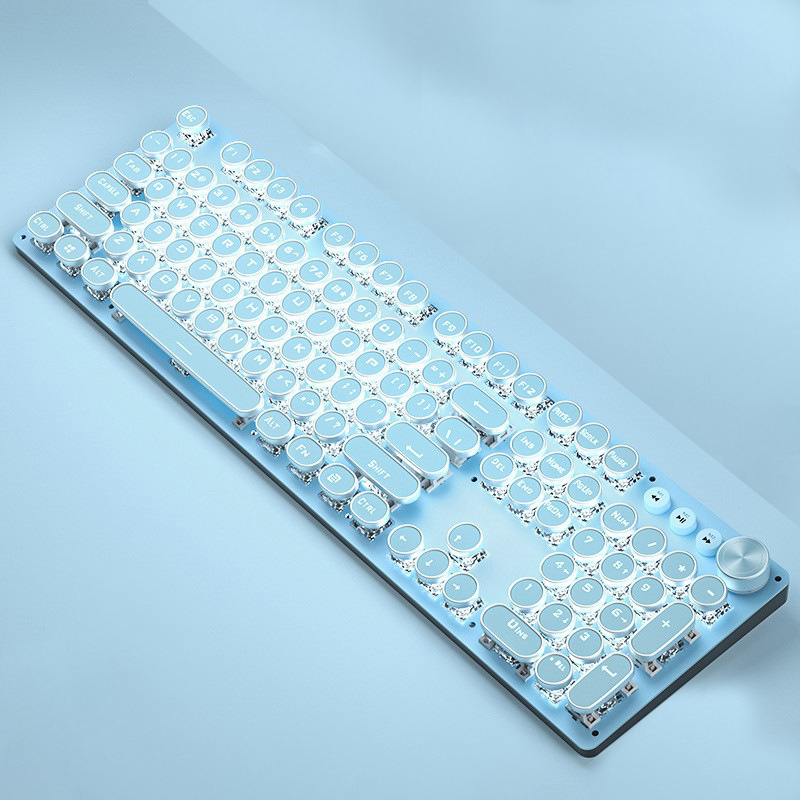 Pink Mechanical Keyboard Mouse Green Black Axis Keyboard 36