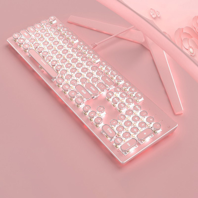 Pink special keyboard for e-sports games 48
