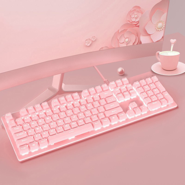 Pink special keyboard for e-sports games 48