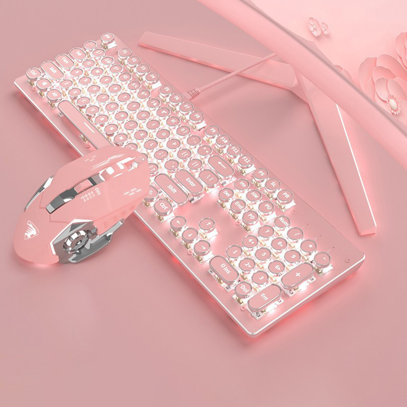 Pink special keyboard for e-sports games 48