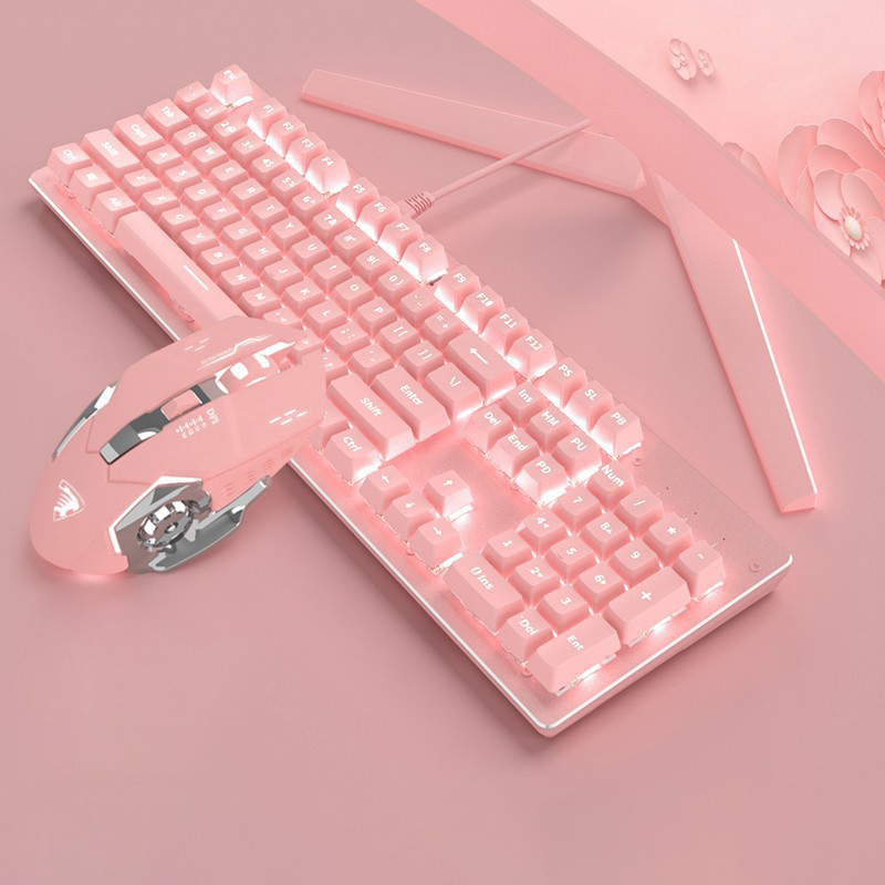 Pink special keyboard for e-sports games 48