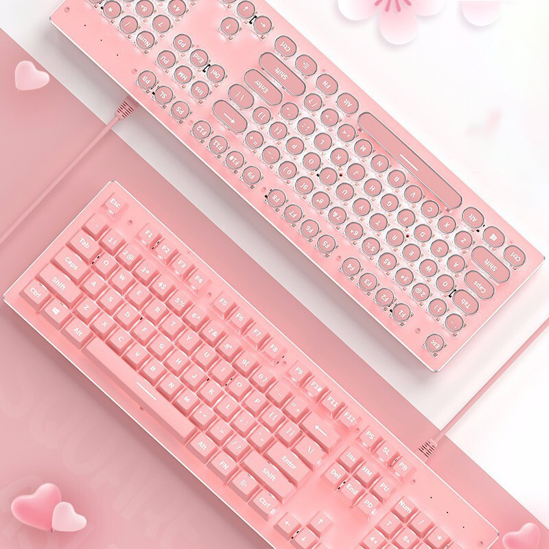 Pink special keyboard for e-sports games 48