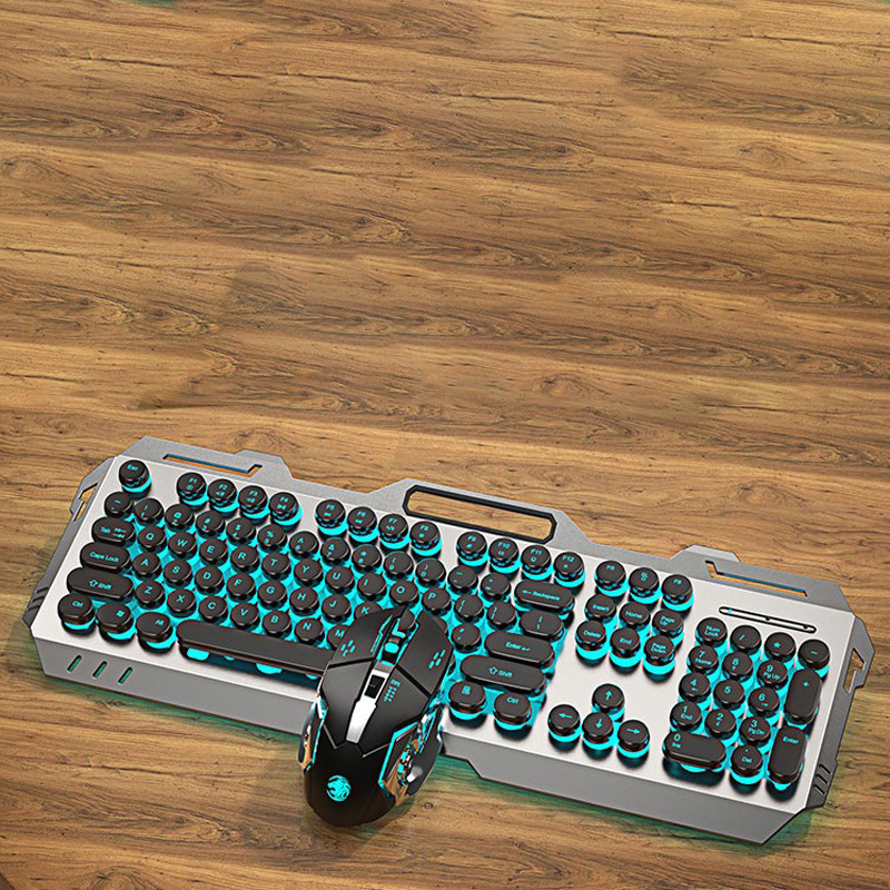 Wired mechanical feel keyboard and mouse 19