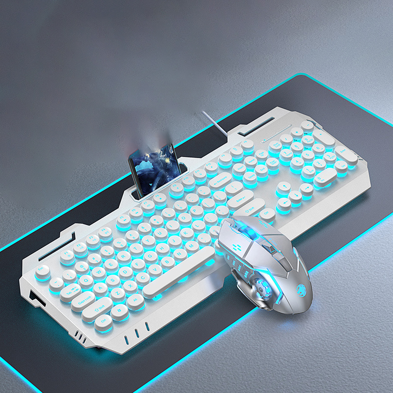 Wired mechanical feel keyboard and mouse 19