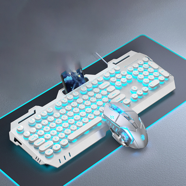 Wired mechanical feel keyboard and mouse 19