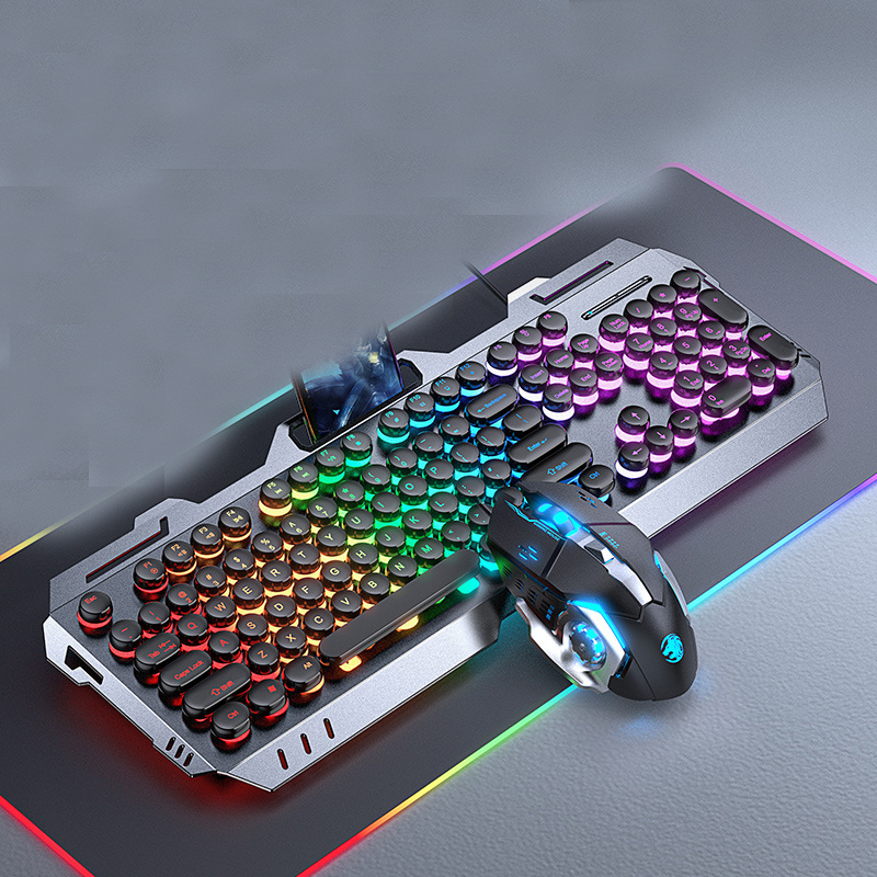 Wired mechanical feel keyboard and mouse 19