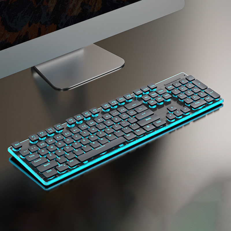 Wireless Membrane Silent Mute Backlit Keyboard 12