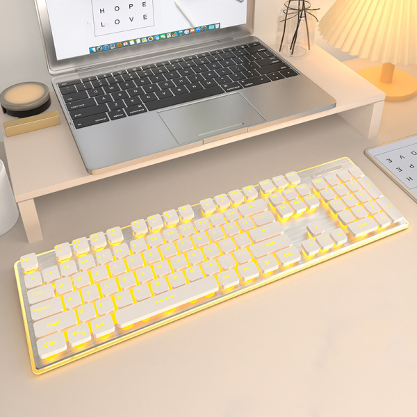 Wireless Membrane Silent Mute Backlit Keyboard 12